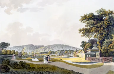 Vue du parc de Neu-Waldeg, Dornbach, Vienne, 1792